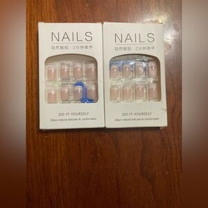 4/$25 DIY French manicure nails. All you need is nail glue & you are ready to go